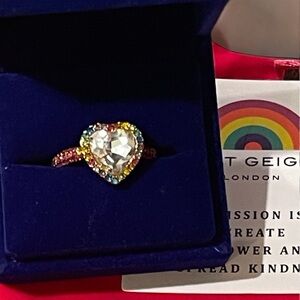 Kurt Geiger Multicolor Heart Ring